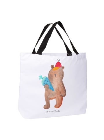 Mr. & Mrs. Panda Tote Bag Bär Schultüte ohne Spruch in Weiß