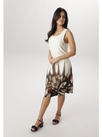 Aniston SELECTED Sommerkleid in beige-braun-rost-camel-schwarz-taupe