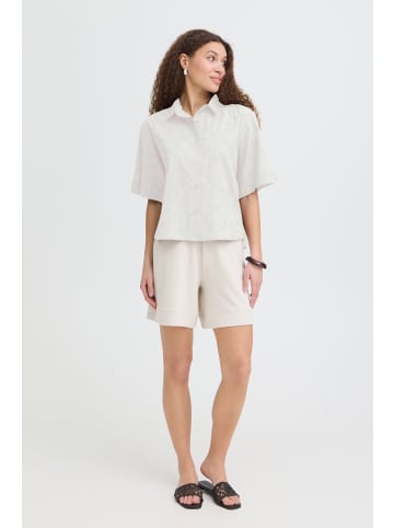 Fransa Kurzarm-Bluse FREMMY Box fit in WHISPER WHITE EMBROIDERY