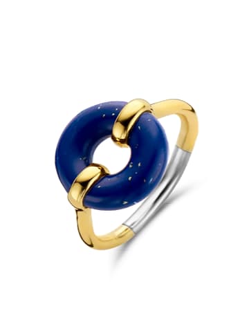 Ti Sento Milano Ring "lapisblau vergoldet" in Blau