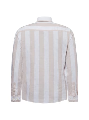 Nils Sundström Hemd in beige weiß - 0009