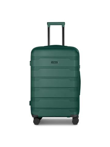 D&N South Dakota 4 Rollen Trolley M 66 cm mit Dehnfalte in olive