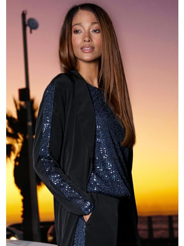 LASCANA Blusenjacke in schwarz-navy