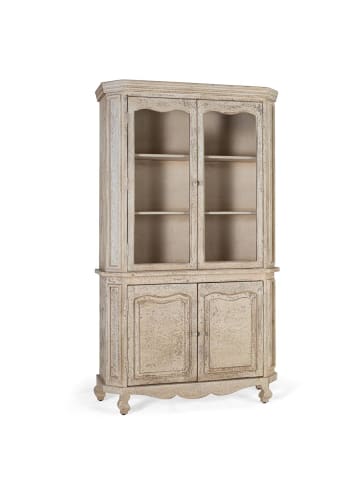 Giner y Colomer Vitrine mit 4 Türen handgefertigt aus Mangoholz in Beige