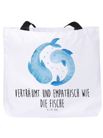 Mr. & Mrs. Panda Schultasche Sternzeichen Fische mit Spruch in Weiß