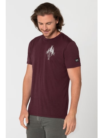 super.natural Merino T-Shirt M FREERIDE TEE in weinrot