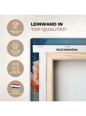 MuchoWow Leinwand bilder Bunte Blumen (BxH)