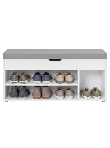 VASAGLE Schuhbank Custos in Wolkenweiß - (B)80 x (H)44 x (T)30 cm