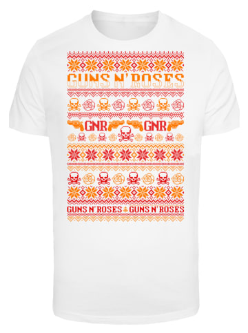 F4NT4STIC T-Shirt Guns And Roses Christmas in weiß