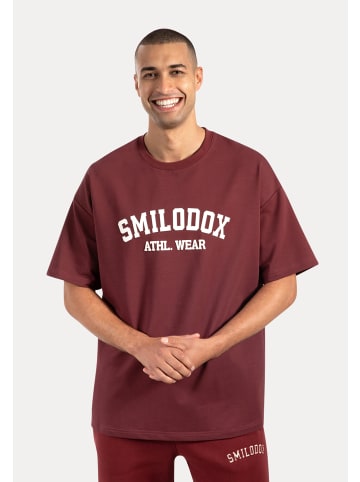 SMILODOX T-Shirt Kayson in Bordeaux