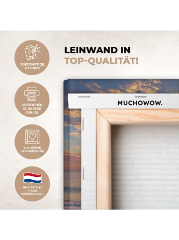 MuchoWow Leinwand bilder Sonnenuntergang Meer (BxH)