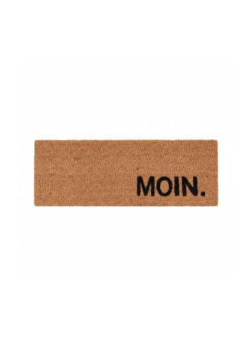 relaxdays Fußmatte "Moin." in Natur/ Schwarz - (B)75 x (T)25 cm