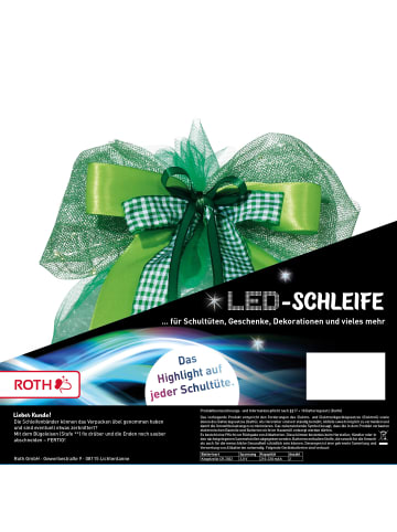 ROTH LED-Schultütenschleife Green Lights, fertig gebunden in Grün