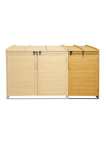MCW 1er-/2er-Mülltonnenverkleidung Erweiterung H75b, Braun