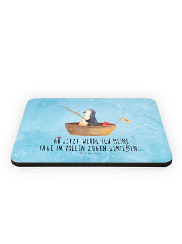 Mr. & Mrs. Panda Magnet Pinguin Angelboot mit Spruch in Eisblau