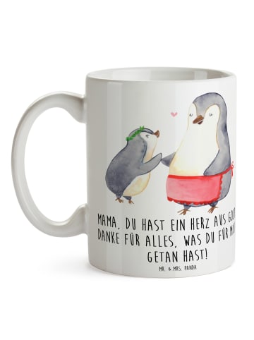 Mr. & Mrs. Panda Tasse Mama Herz Gold mit Spruch in Weiß