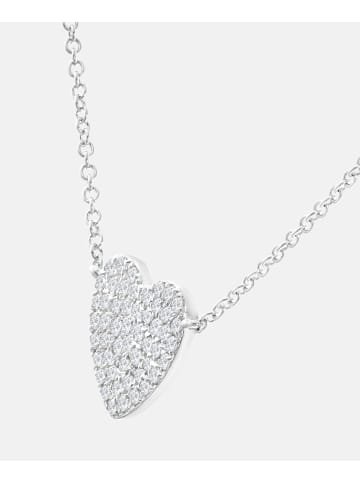 Diamant L'éternel Halskette aus 375 Weißgold mit Diamant Herz-Design