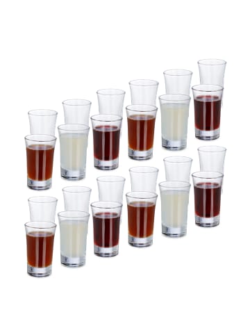relaxdays 24x Schnapsglas in Transparent - 4 cl