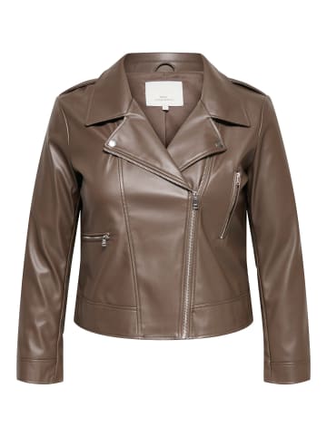 ONLY Carmakoma Bikerjacke in Chocolate Martini