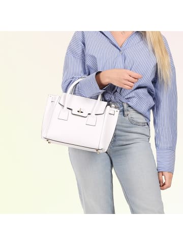 Toscanto Leder Handtasche Toscanto Tasche weiß ca. 30cm