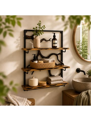 kobolo Wandregal TWIGSHELF3 in Braun