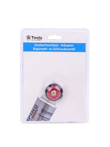 COFI 1453 Gaskartuschen-Adapter Bajonett- zu Schraubventil in Rot