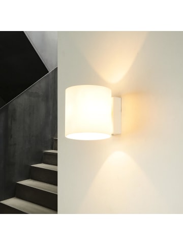 Licht-Erlebnisse Wandlampe EEK F (B)10 x (H)10 cm in Weiß