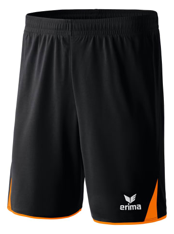 erima Kinder Classic 5-C Shorts in schwarz/orange
