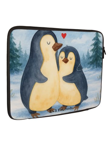 Mr. & Mrs. Panda Notebook Sleeve Pinguin umarmen Design ohne Spruch in Weiß