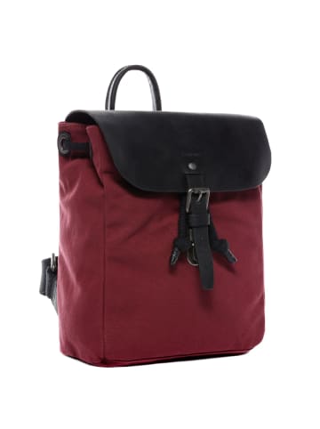 FEYNSINN Rucksack Canvas & Leder Backpack Unisex HANNE in rot