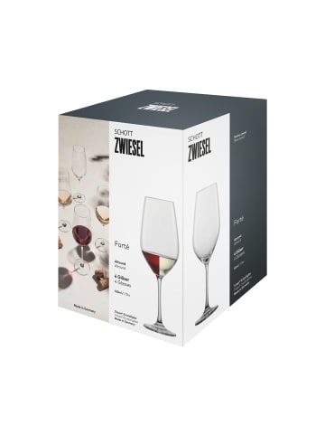 Schott Zwiesel 4er Set Wassergläser / Rotweingläser Forté 530 ml in transparent