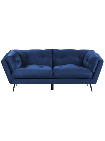 Beliani 3-Sitzer Sofa LENVIK in Blau/Schwarz - (W) 210 x (H) 75 x (L) 90 cm
