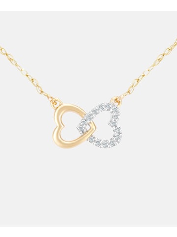 Diamant L'éternel Halskette aus 375 Gelbgold mit Diamant Herz-Design