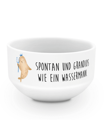 Mr. & Mrs. Panda salatschälchen Sternzeichen Wassermann mit Spruch in Weiß