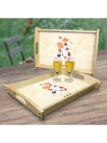 Mr. & Mrs. Panda Servier Tablett Kuh ohne Spruch in Vintage