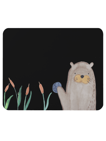 Mr. & Mrs. Panda Mouse Pad Otter Stein ohne Spruch in Schwarz