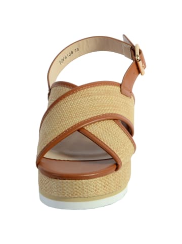 Divine Factory Sandale Compensee TDF4108 Beige