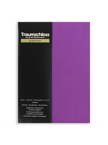 Traumschloss Premium Edel-Jersey Spannbettlaken in violett