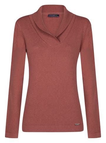 Felix Hardy Schlichter Schal Kragen Langarm Pullover in Rosa