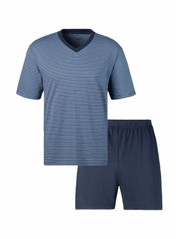 LE JOGGER Pyjama in blau-marine, grau-anthrazit