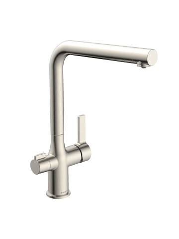 Franz Joseph Schütte AQUASTAR PRO Trinkwasser-Spültischarmatur, Edelstahloptik, mit Filtersystem