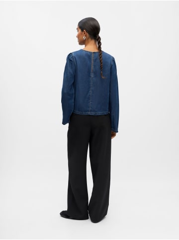 Object Bluse in Dark Blue Denim