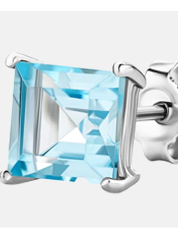Diamant L'éternel Ohrstecker aus 375 Weißgold mit Topas