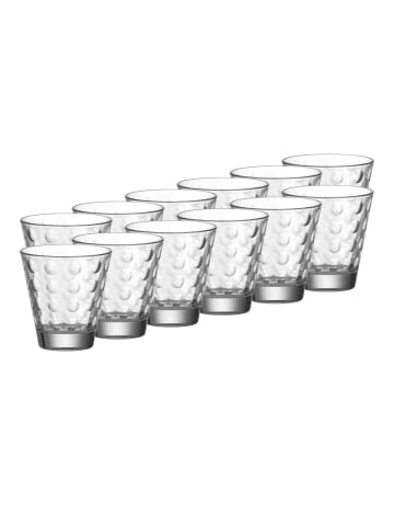 LEONARDO 12er Set Trinkgläser Optic 215 ml transparent in transparent