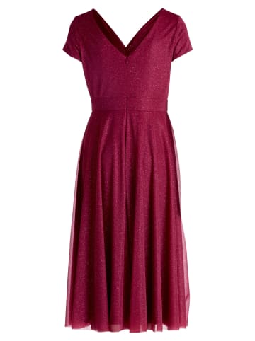 Vera Mont Cocktailkleid im Glitzer-Look in Rot/Grau