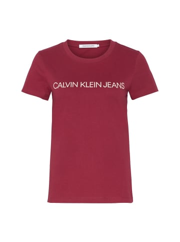 Calvin Klein Tshirt mit dem offiziellen  Logo in Granat