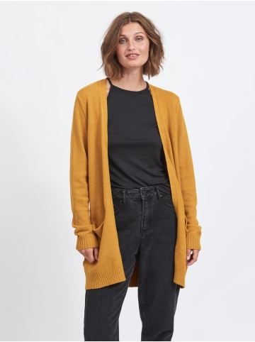 Vila Feinstrick Basic Cardigan Stretch mit Taschen VIRIL in Braun