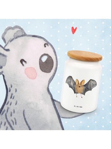 Mr. & Mrs. Panda Kaffeedose Fledermaus Flügel ohne Spruch in Weiß