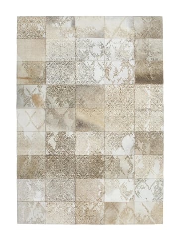 Kayoom Kurzflor Teppich Cobra 343 in beige - rechteckig