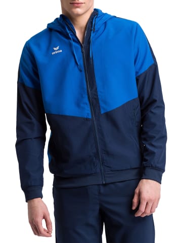 erima Squad Tracktop Trainingsjacke mit Kapuze in new royal/new navy